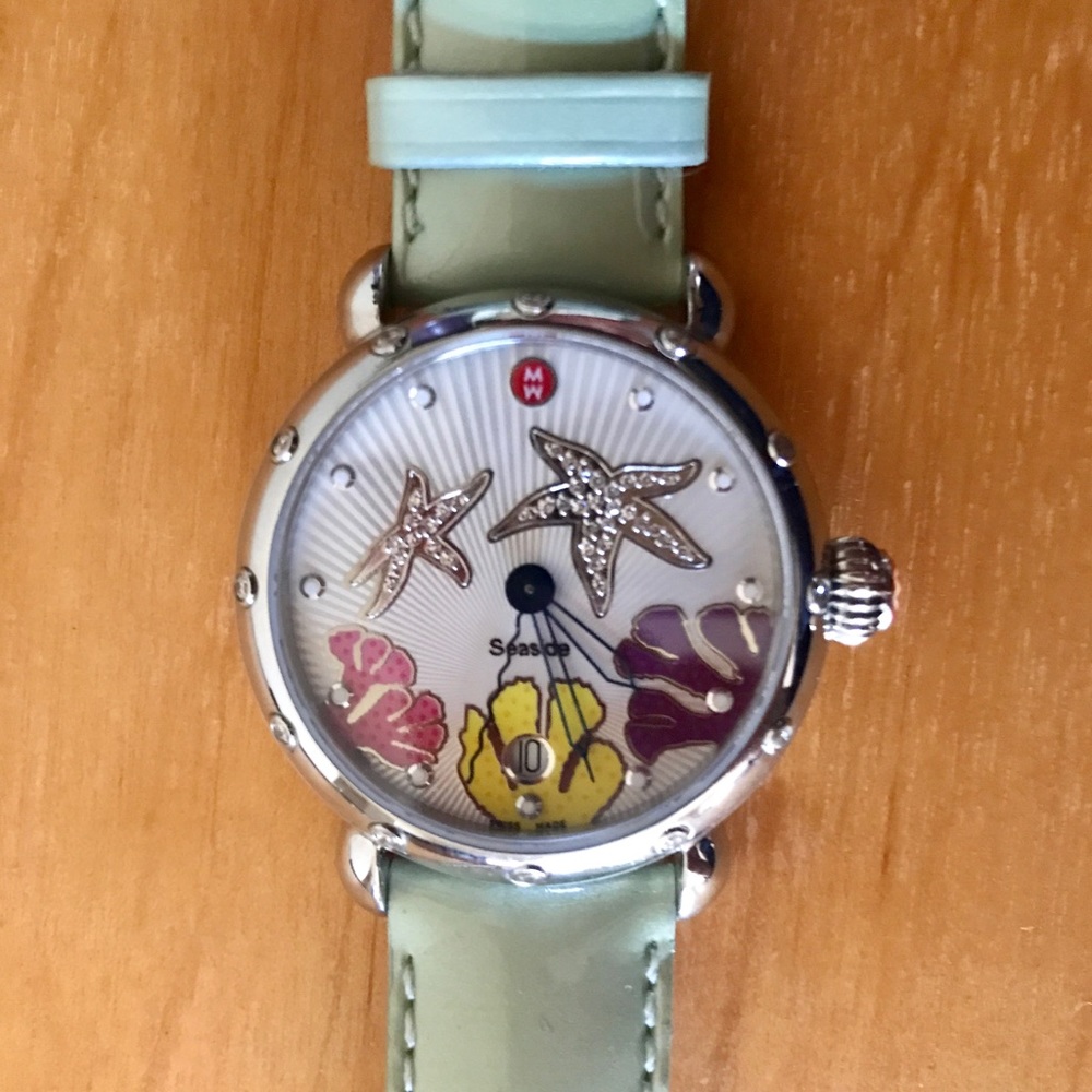 Michele Seaside diamond watch